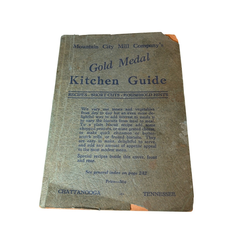 Vintage 1934 Gold Medal Kitchen Guide Cookbook Mountain City Mill Chattanooga TN